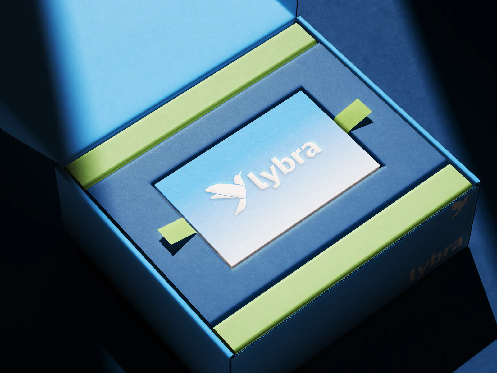 Coffret Lybra et carte gravée à l'emblème