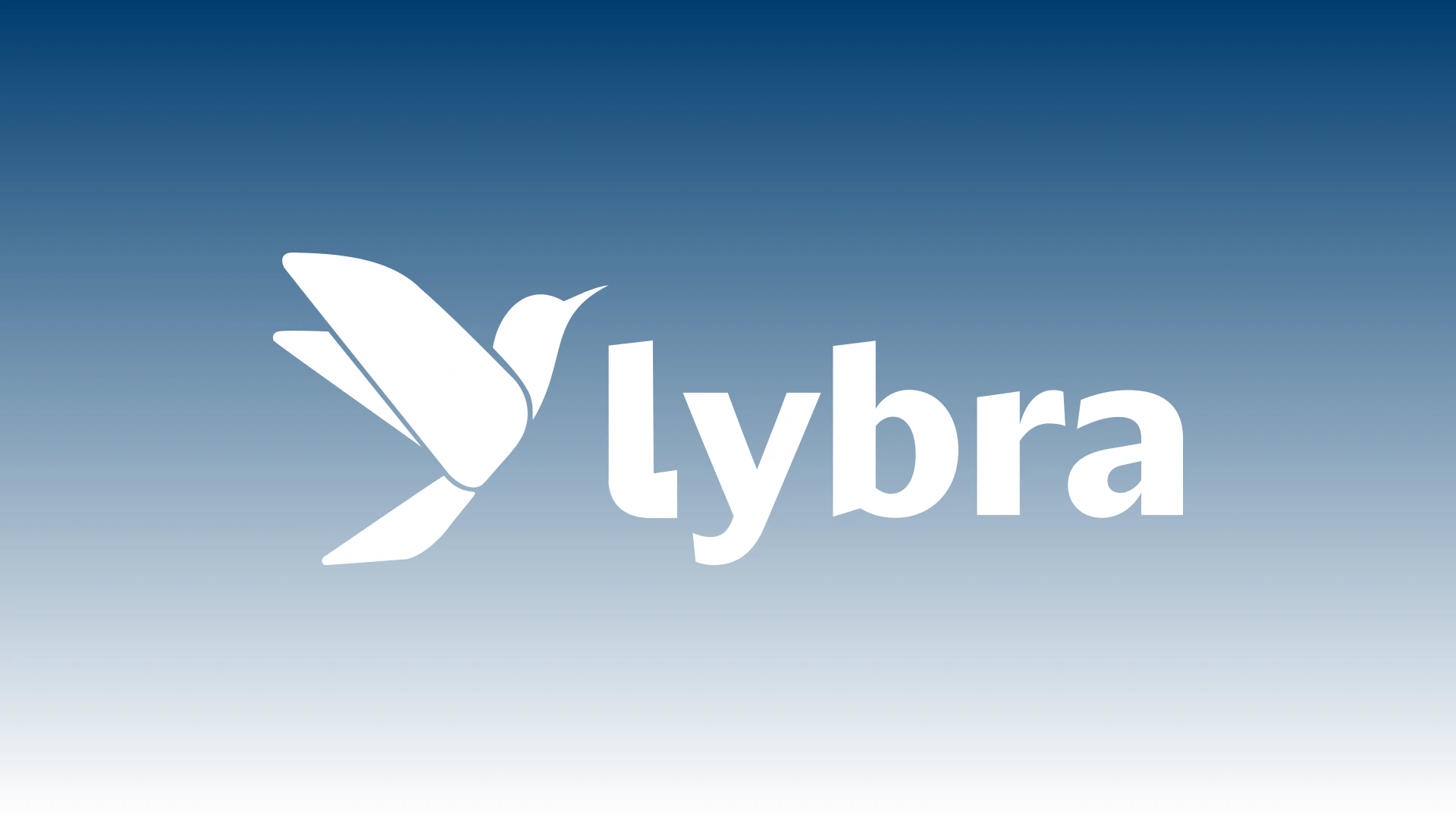 Logo Lybra sur un dégradé bleu nuit