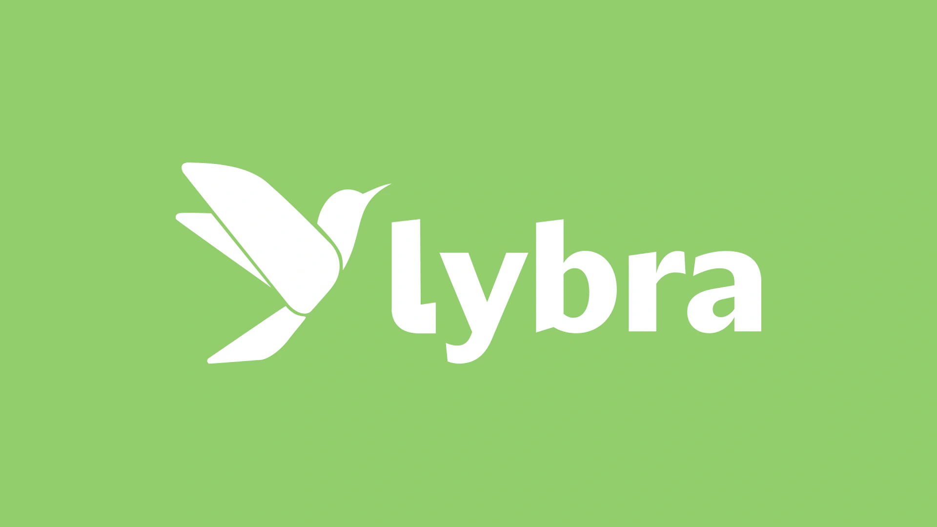 Logo Lybra en réserve sur fond vert