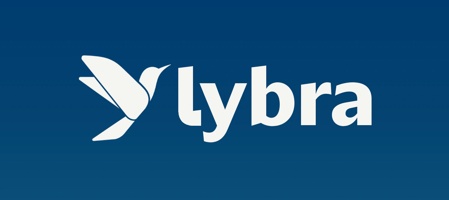 Logo Lybra sur fond bleu nuit