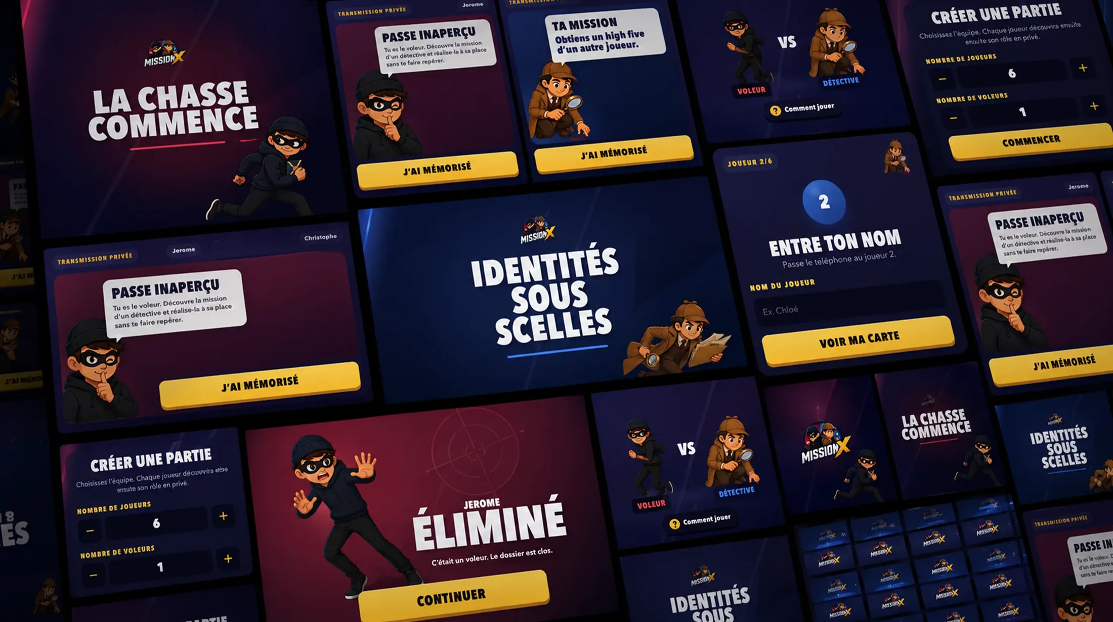 Univers visuel du jeu Mission X